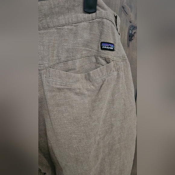 PATAGONIA Hemp/cotton Back Step Short Chambray: Mojave Khaki. Size 34 - Picture 8 of 12